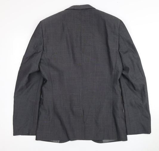 Next Men's Grey Wool Blazer 38 Regular Business