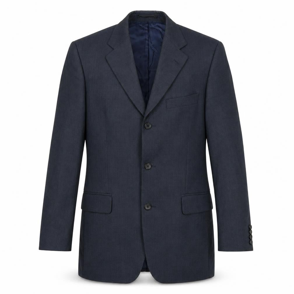 Mens 38 Chest Regular Magee Blue Three-Button Suit Jacket