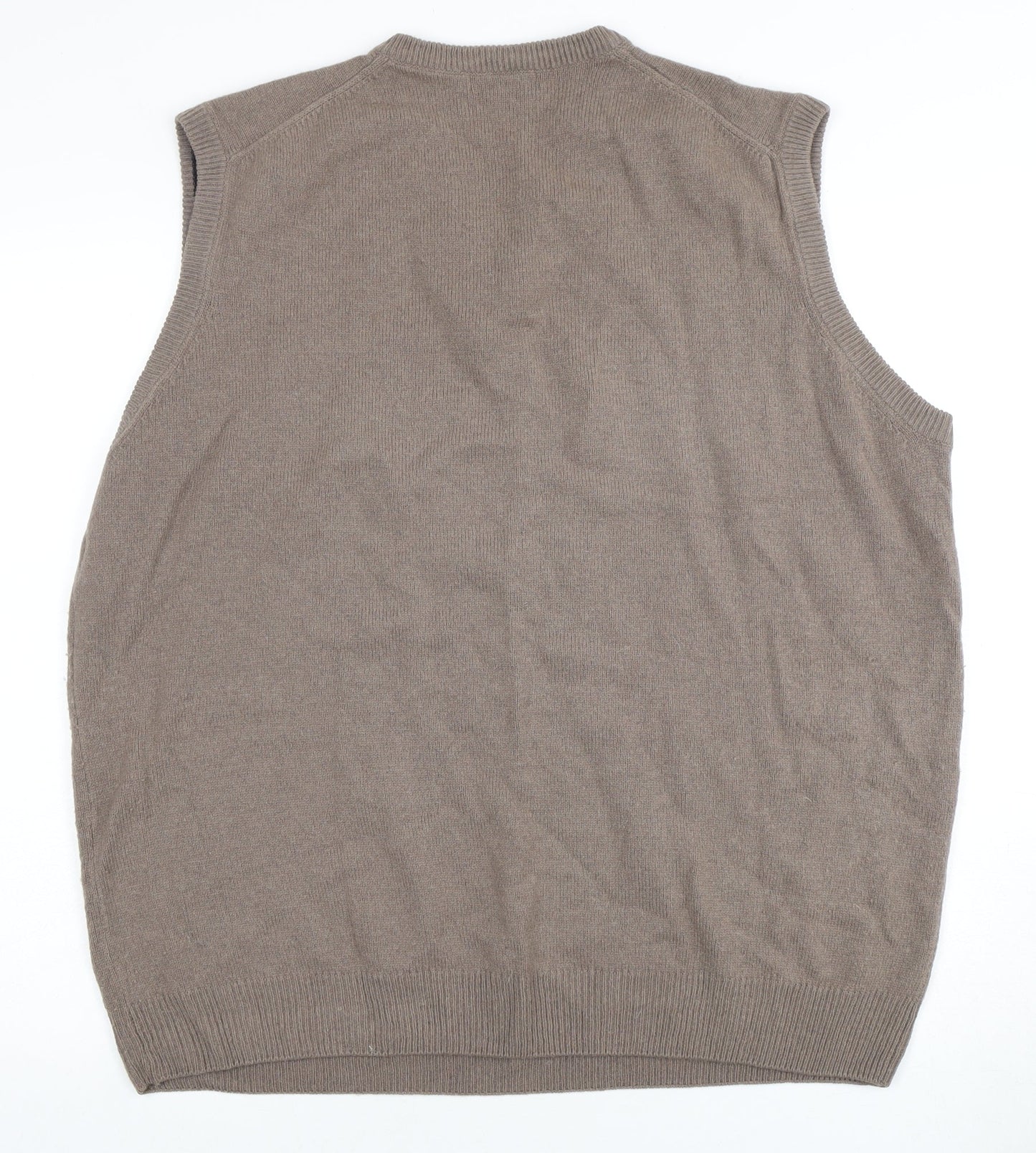 James Pringle Men's Grey XL V-Neck Wool Vest