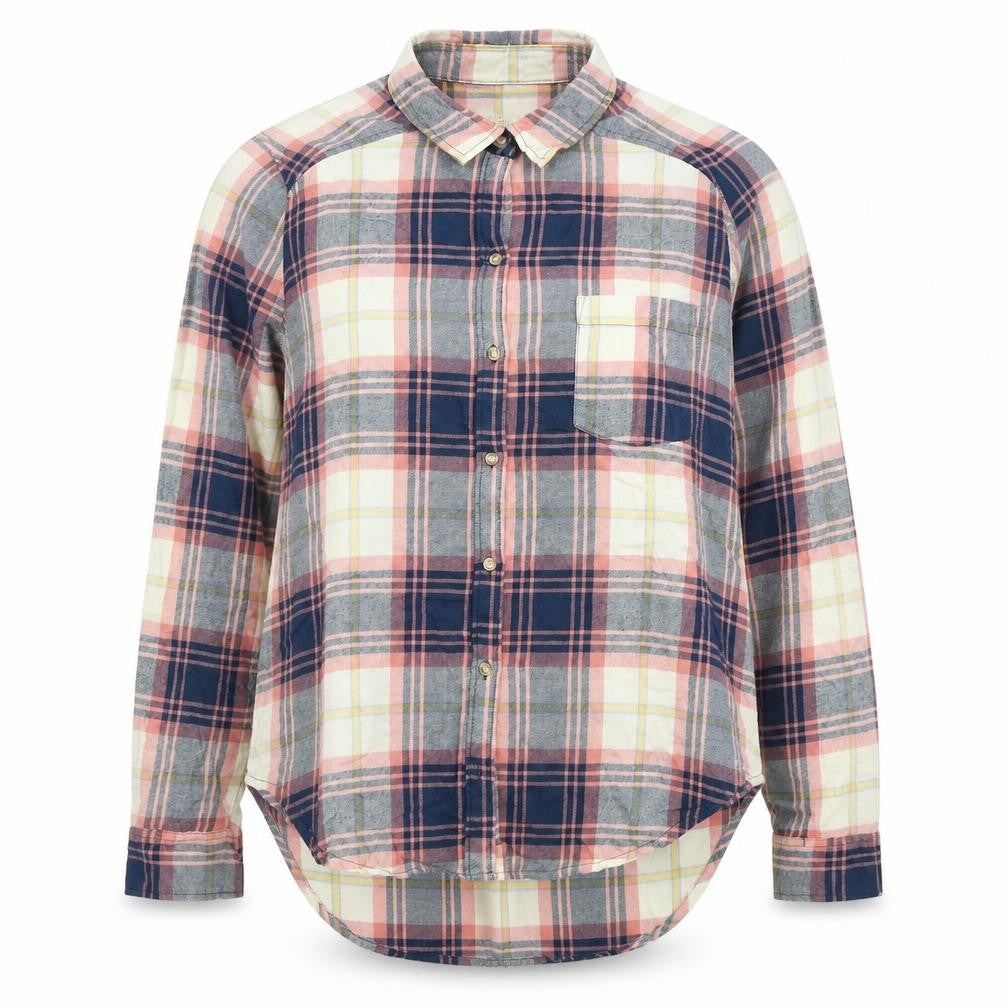 Womens UK Size L Hollister Multicoloured Cotton Blend Button-Up