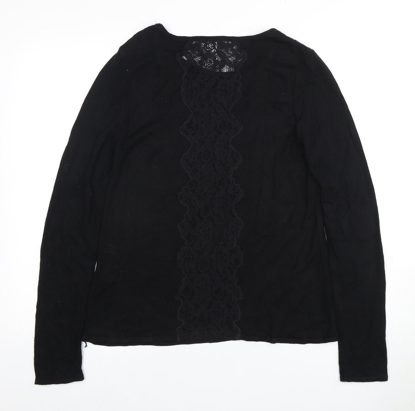 Monsoon Women's Black Lace Knit Jumper Size 12