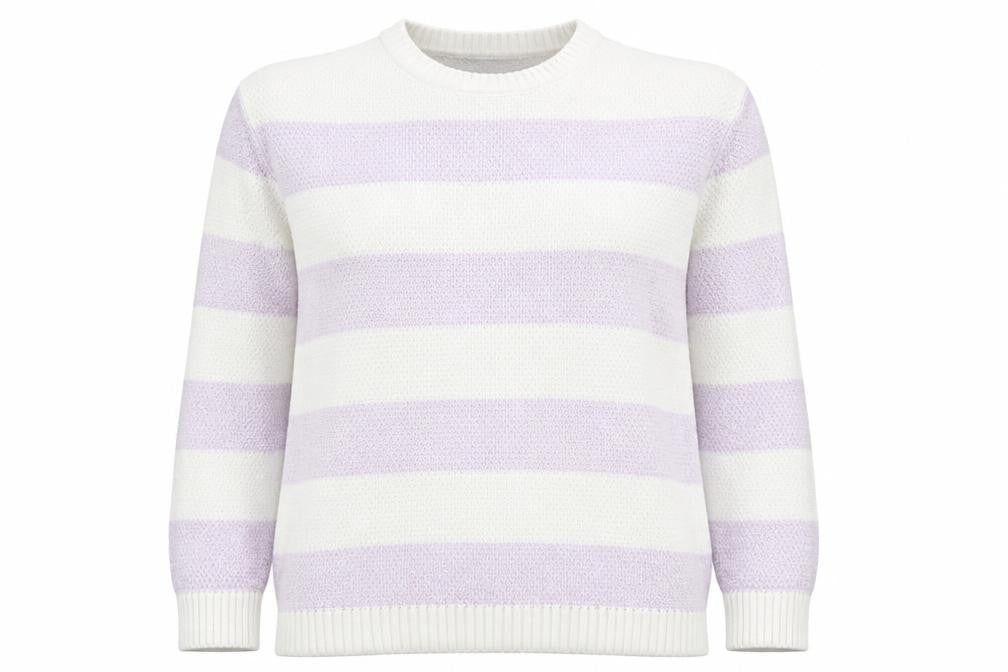 Front view of Maine New England Women's White Striped jumper, size 14