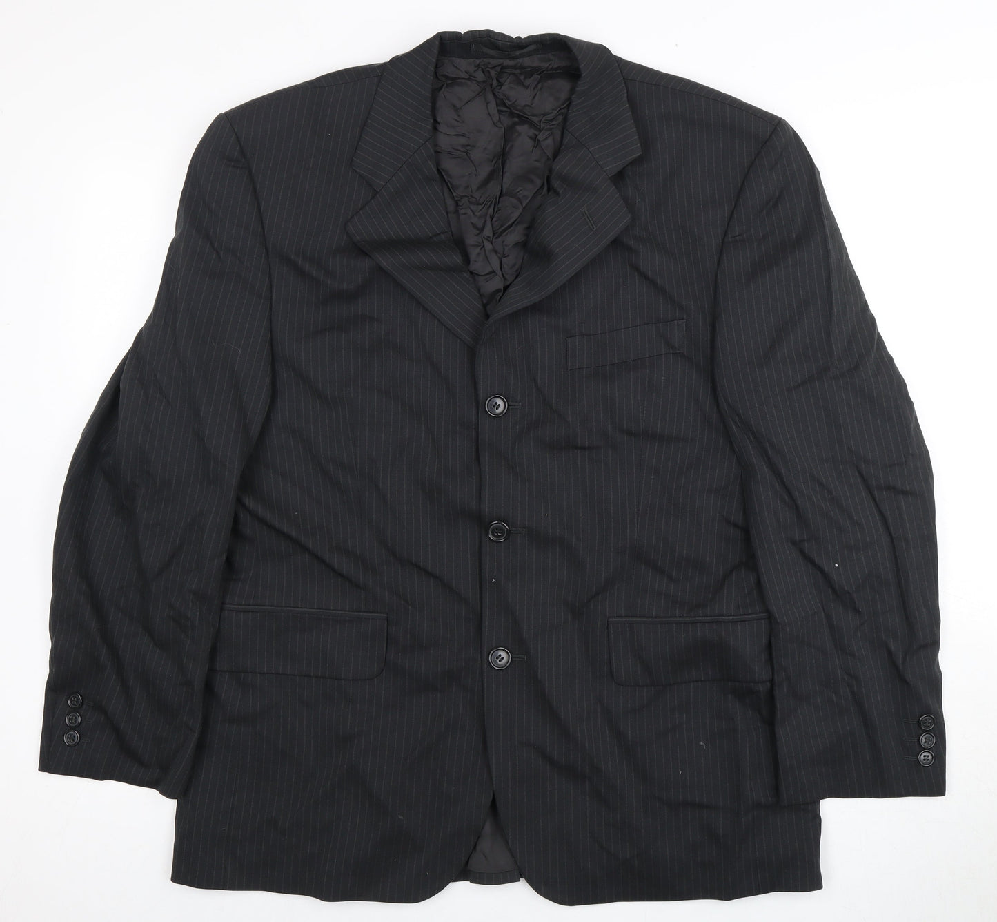 Burton Men's Black Striped Blazer - 40 Short, Formal Jacket