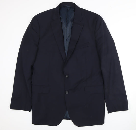 Moss 1851 Men's Navy Long Blazer - Size 44L