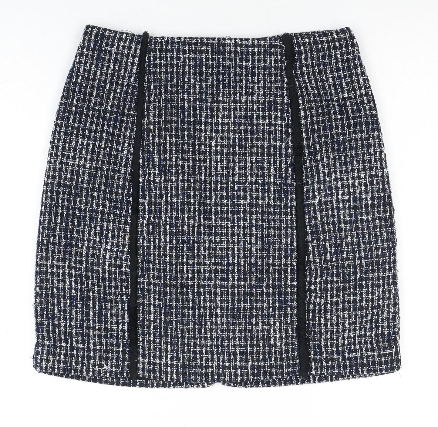 Warehouse Women's Multicoloured Check Pencil Skirt, Size 8