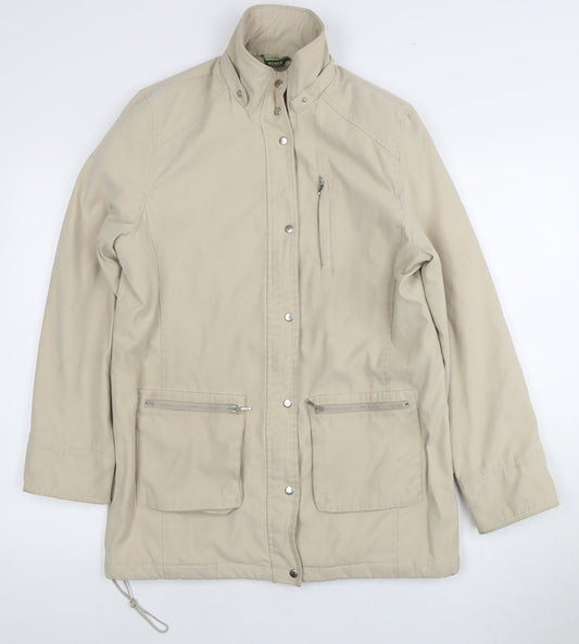 Nuage Beige Women's Mid-Length Basic Jacket - Size 12
