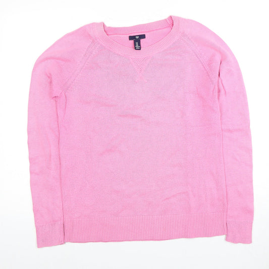 Gap Women's Pink Crew Neck Pullover Jumper M
