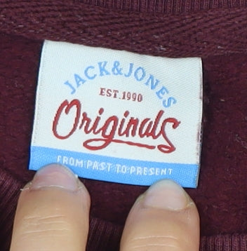 Jack & Jones Men's Red Medium Christmas Sweatshirt