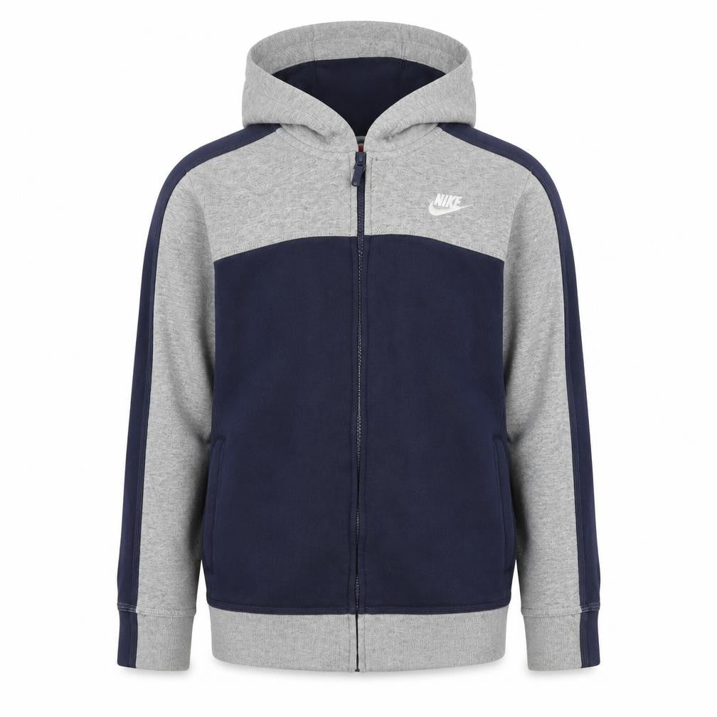 Nike Boys XL Grey Blue Full Zip Hoodie