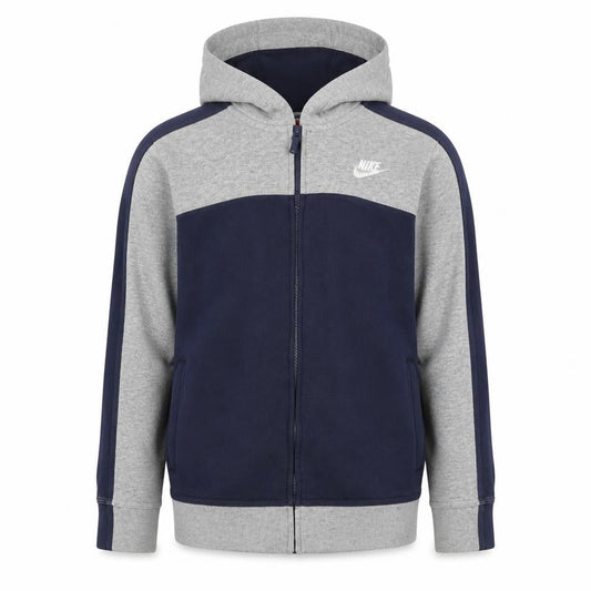 Nike Boys XL Grey Blue Full Zip Hoodie
