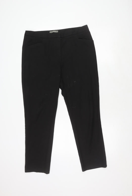 Oasis Black Women's Trousers Size 14