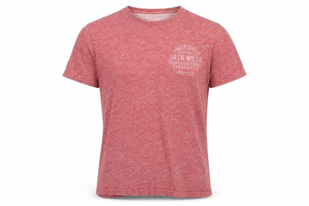 Mens UK Size S Jack Wills Red  Cotton Blend T-Shirt