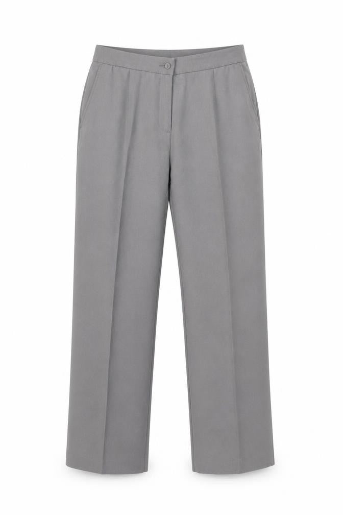 Isle Grey Women's Straight Leg Trousers Size 14