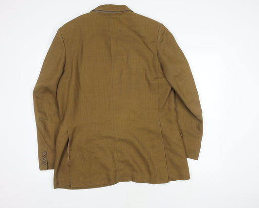 Jaeger Men's Brown Wool Blazer Jacket Size 42R