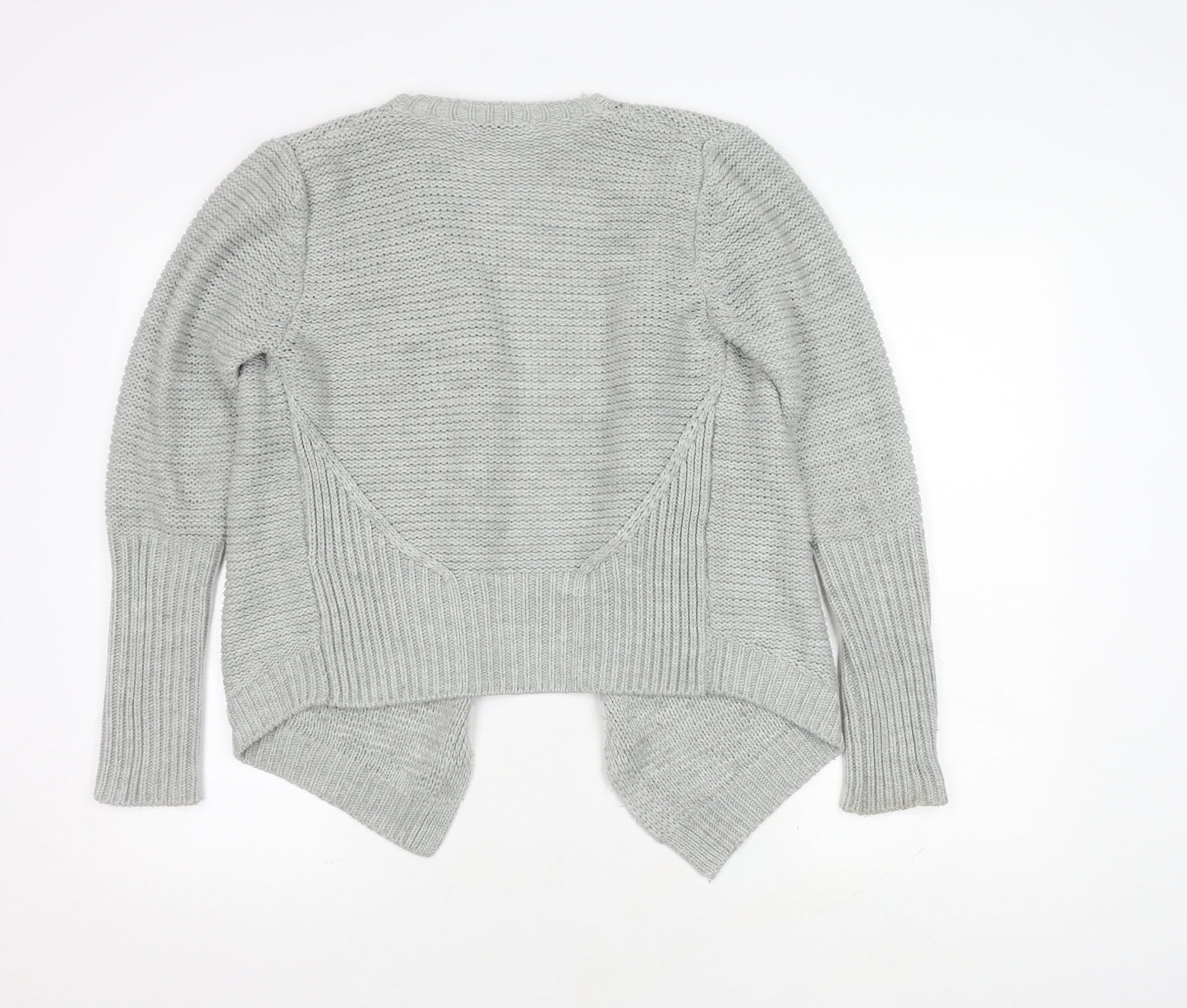 Oasis Women's Grey Cardigan S Long Sleeve V-Neck Knit
