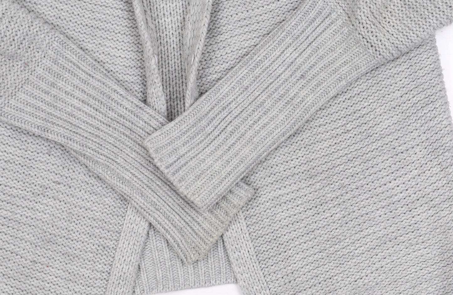 Oasis Women's Grey Cardigan S Long Sleeve V-Neck Knit
