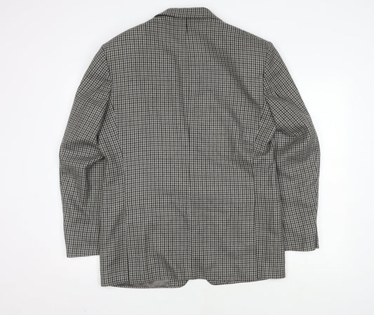 St Michael Men's Black/White Check Blazer, 40R, Formal