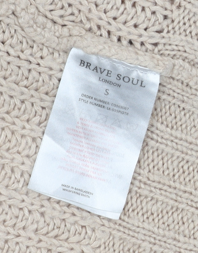 Brave Soul Women's Beige Cardigan, S