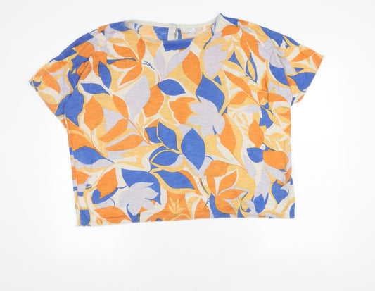 Fat Face Women's Multicoloured Floral T-Shirt UK 18