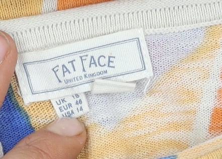 Fat Face Women's Multicoloured Floral T-Shirt UK 18