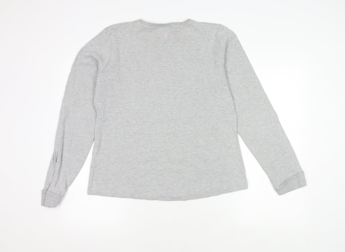 Fat Face Women's Grey Cotton Graphic Print Sweatshirt Size 14