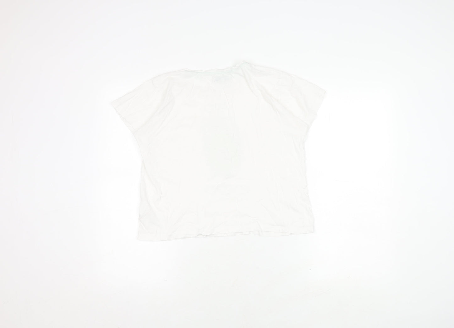 Brave Soul Women's White M T-Shirt Avocado Print