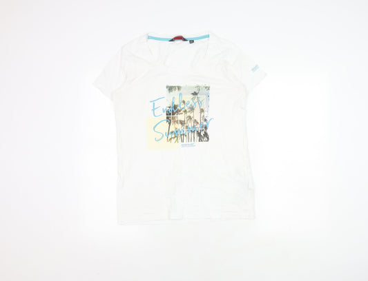 Regatta Women's White Cotton T-Shirt, UK 12, Casual Wear