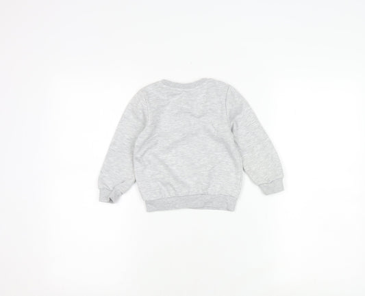 Disney Boys Grey Mickey Mouse Christmas Sweatshirt 8-9 Years