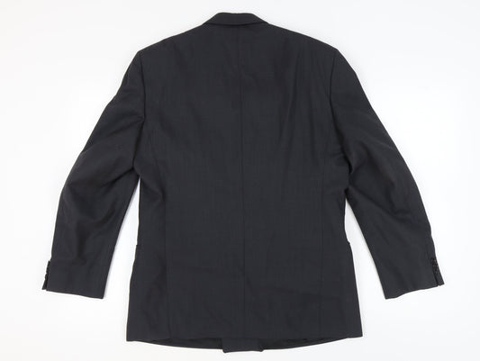 Magee Men's Black Double-Breasted Blazer, Size 40