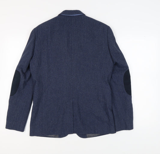 Jack & Jones Men's Blue Blazer Size UK 40 Notch Lapel