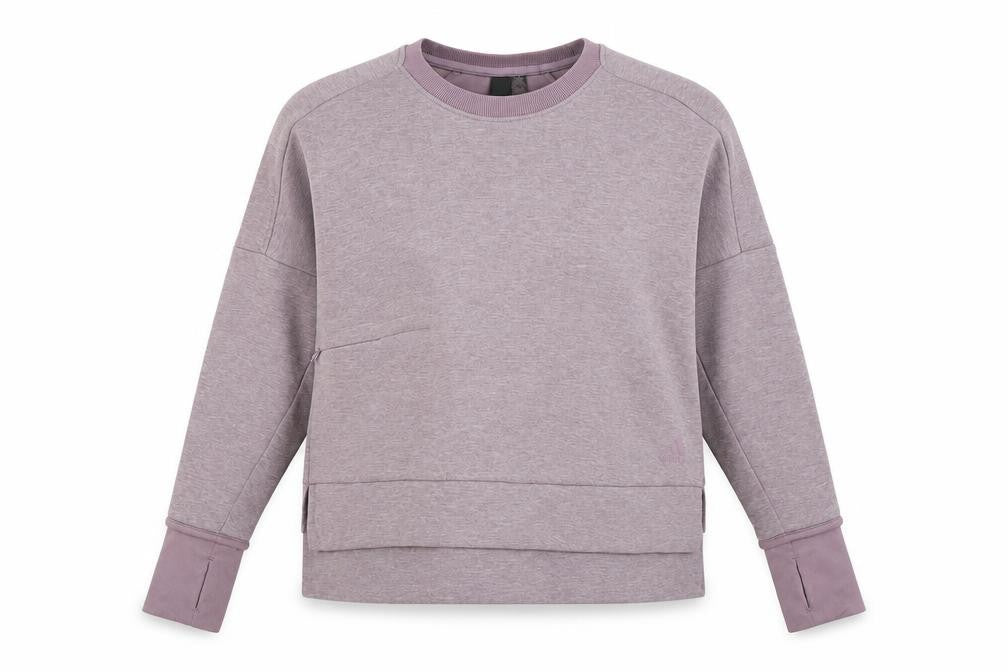 Womens UK 2XS Relaxed adidas Purple Pullover Sweatshirt