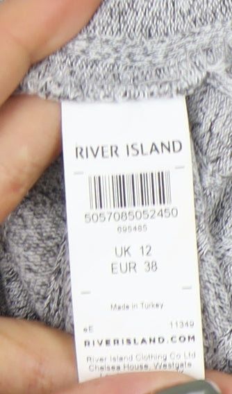 River Island Women's Grey Pencil Skirt Size 12