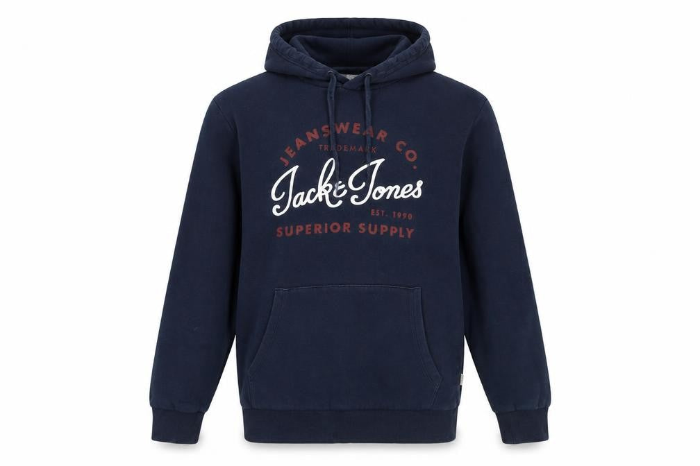 Mens UK M Regular JACK & JONES Blue Pullover Hoodie