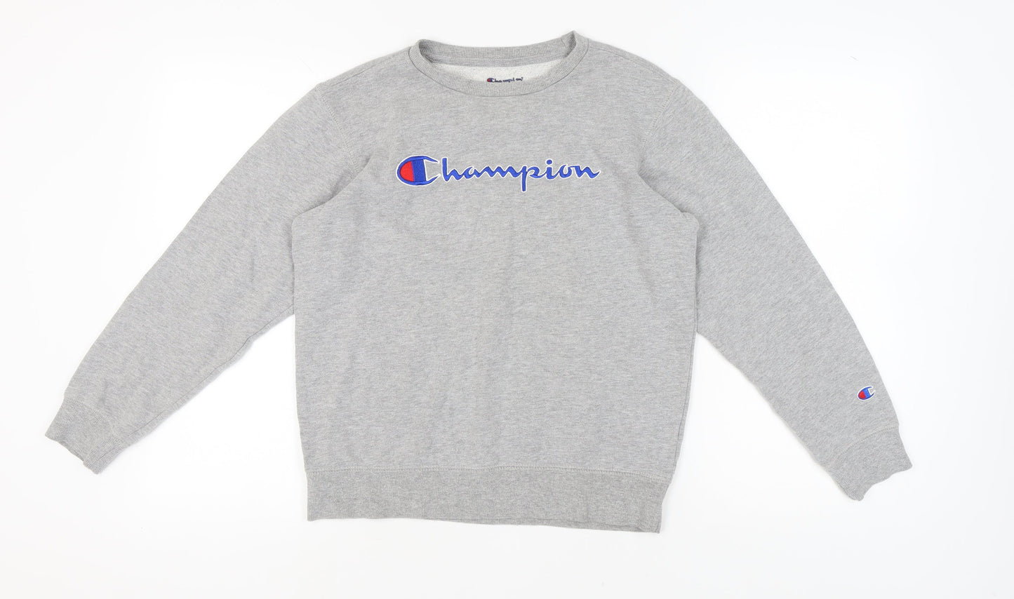 Champion Unisex Grey Crew Neck Sweatshirt L