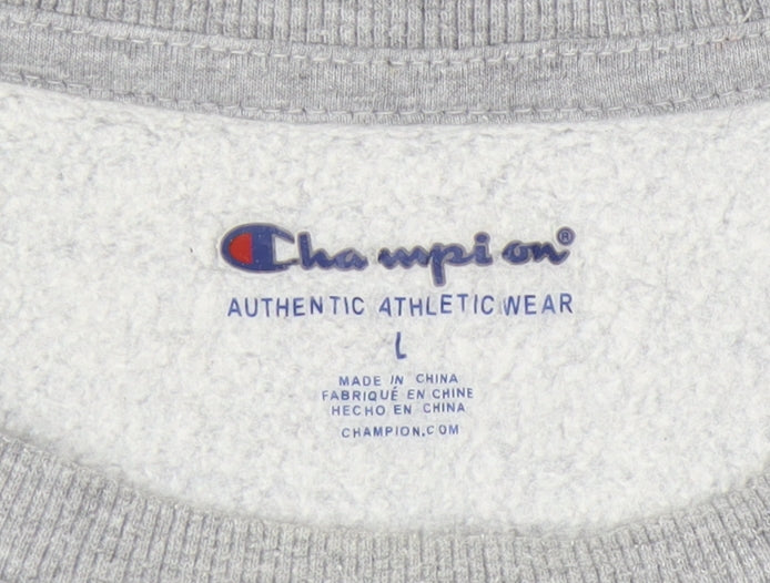 Champion Unisex Grey Crew Neck Sweatshirt L