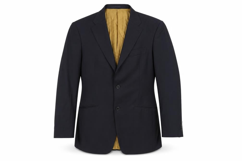 Mens 40 Chest Regular Pierre Cardin Blue Two-Button Blazer