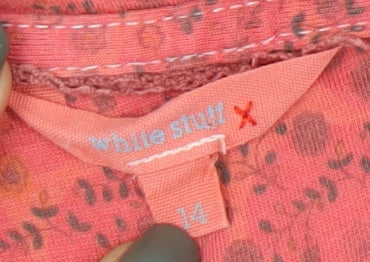 Womens UK Size 14 White Stuff Red Cotton Blend Tank