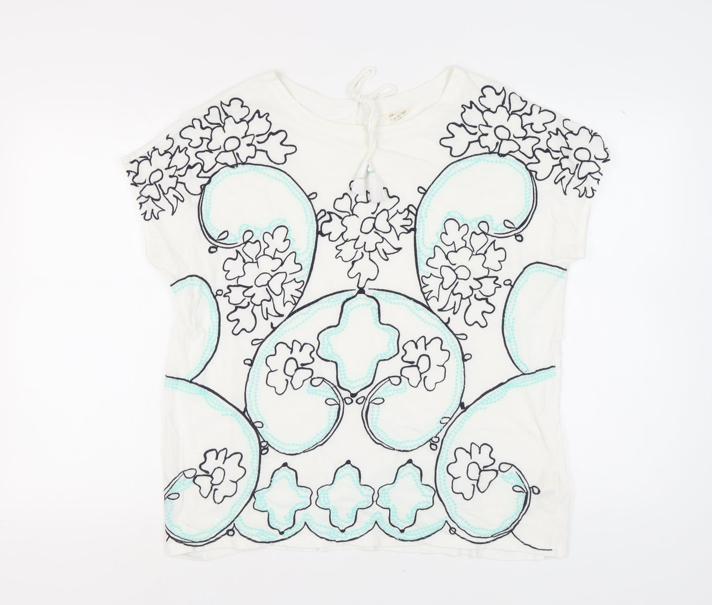White Stuff Women's Embroidered Blouse, Size 18