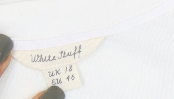 White Stuff Women's Embroidered Blouse, Size 18