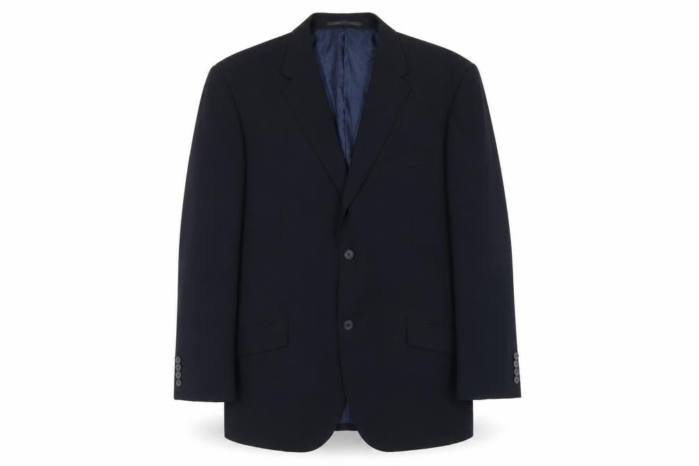 Mens 42 Chest Regular Moss Blue Two-Button Blazer