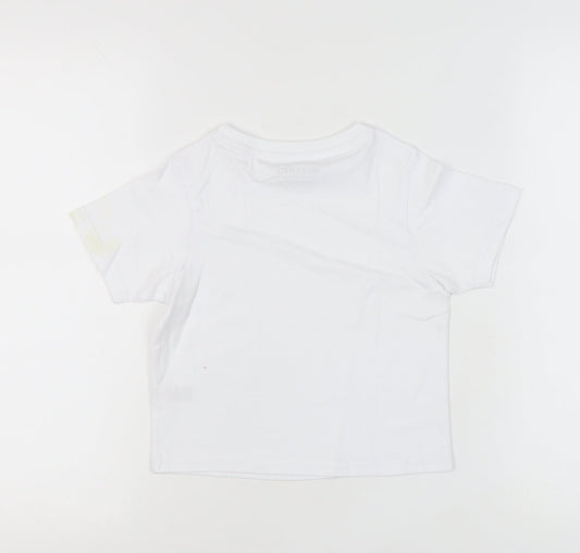 McKenzie Girls 5-6yrs White Cotton T-Shirt with Logo