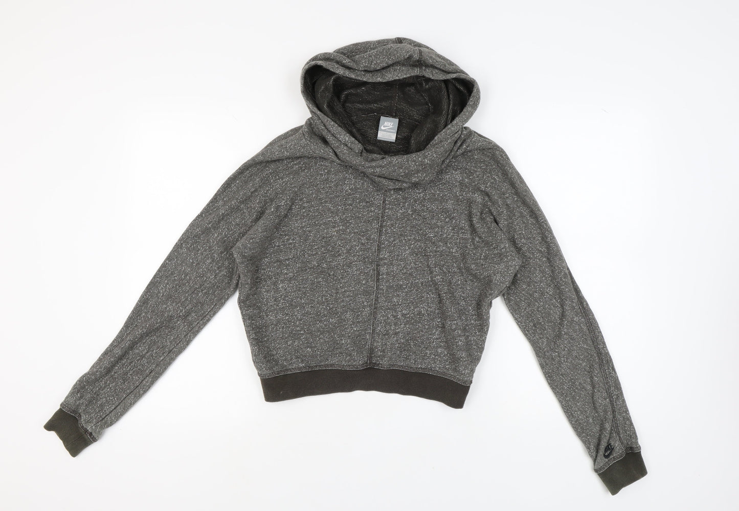 Nike Women's Grey Hoodie - Size S, Hooded, Activewear