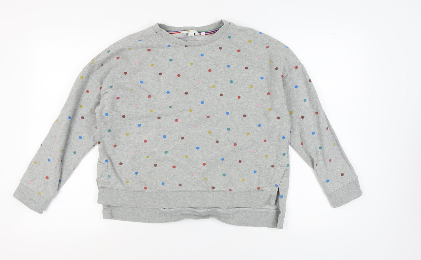 Boden Grey Polka Dot Pullover Sweatshirt M - Women
