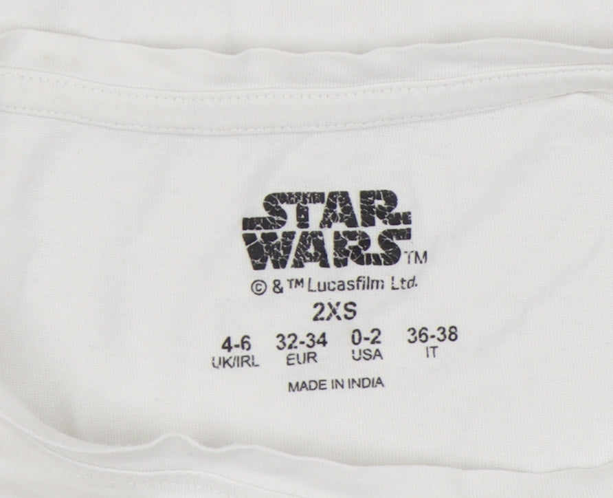 Star Wars Unisex White Long Sleeve T-Shirt 2XS