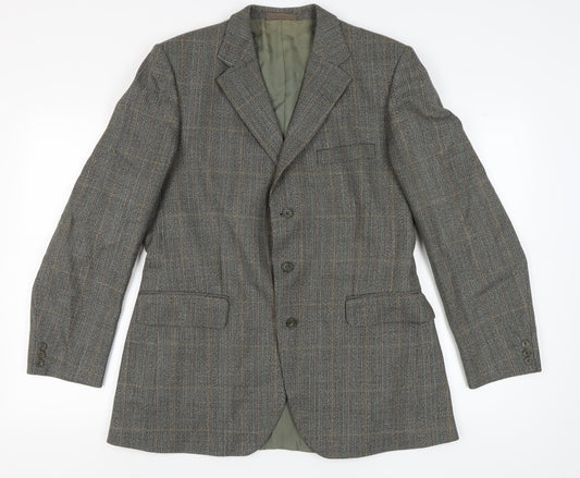 Dunn & Co. Men's Grey Check Blazer, Formal Jacket 42R