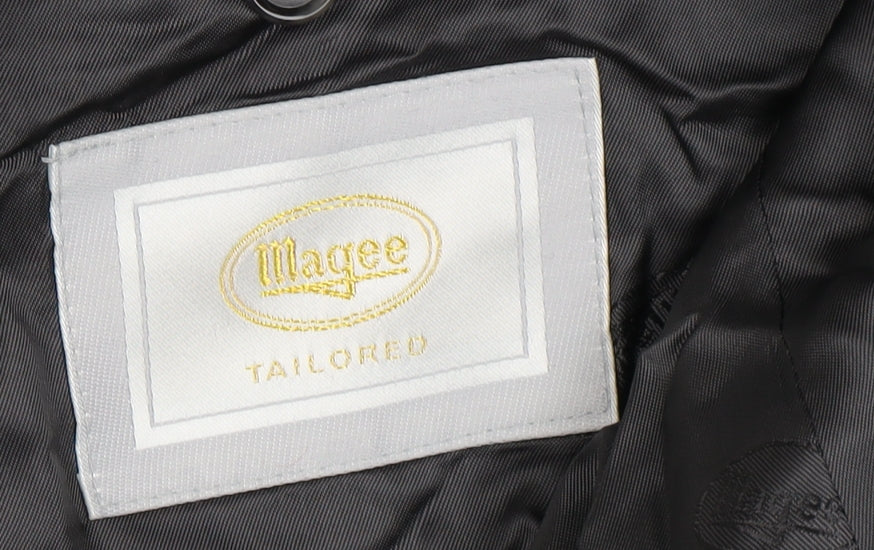 Magee Men's Black Blazer, 46 Regular Fit