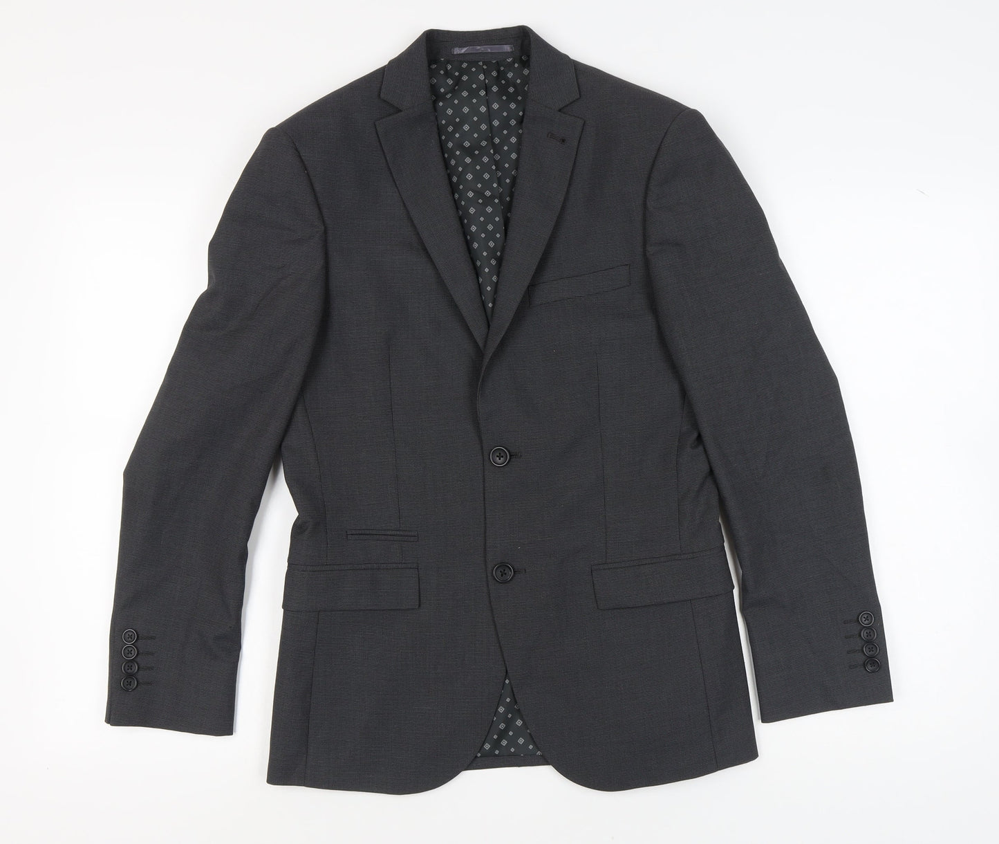 Next Men's Grey Blazer, Size 36 Short Jacket