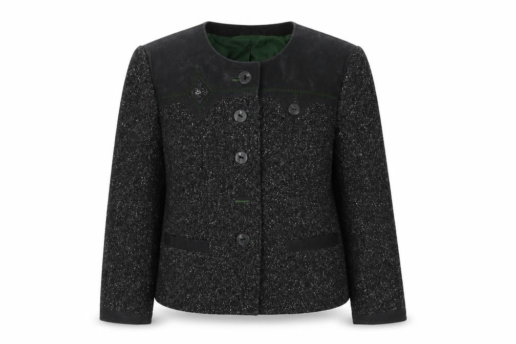 MEICO Women’s Black Size 12 Tweed Blazer, Business Casual