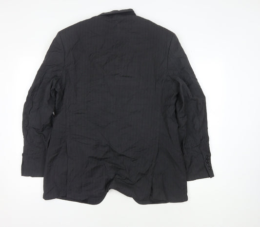 Cerruti Men's Black Short Blazer 40S Striped