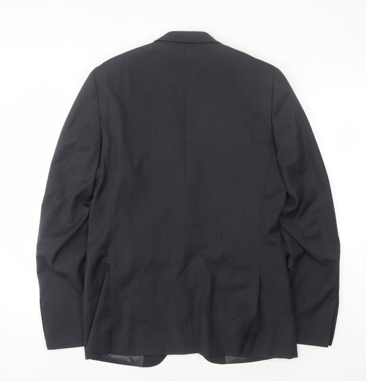 Giorgio Men's Black Wool Blazer, Size 37, Formal Jacket